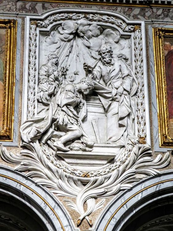 18th century stucco relief, church of San Marco, Rome