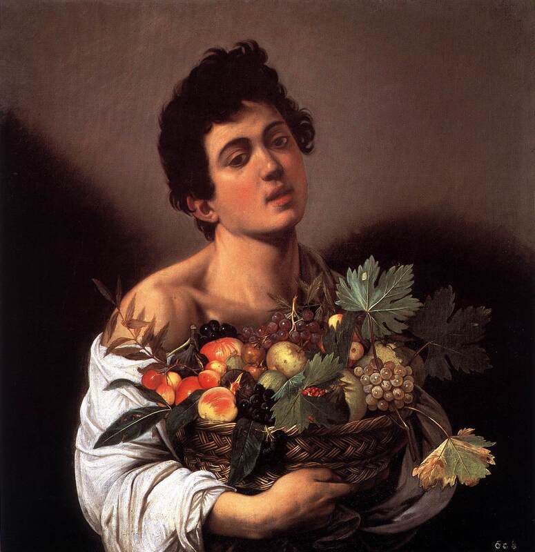 Boy with a Basket of Fruit by Caravaggio, Borghese Gallery, Rome