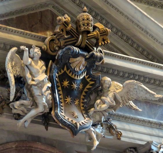 Coat of arms of Pope Clement X (r. 1670-76), St Peter's Basilica, Rome