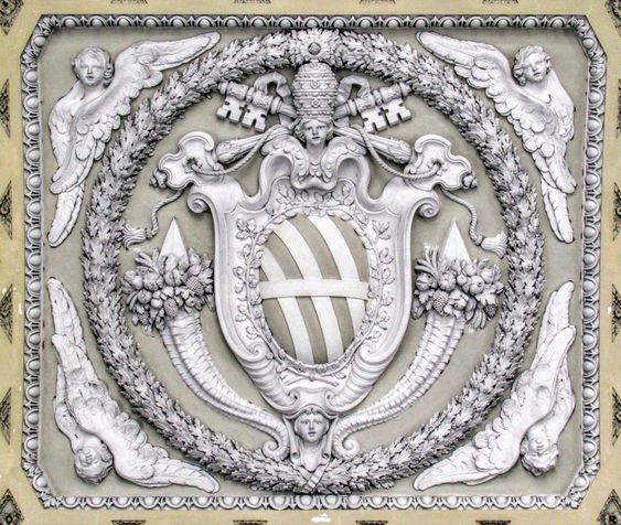 Coat of Arms of Pope Clement XII (r. 1730-40), San Giovanni in Laterano, Rome.