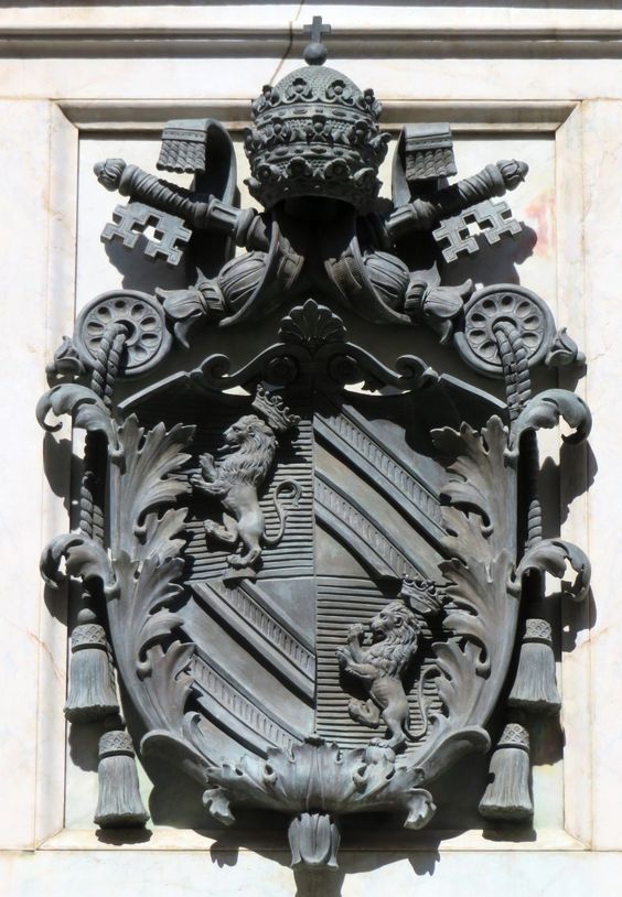 Coat of arms of Pope Pius IX (r. 1846-78), Column of the Immaculate Conception, Rome