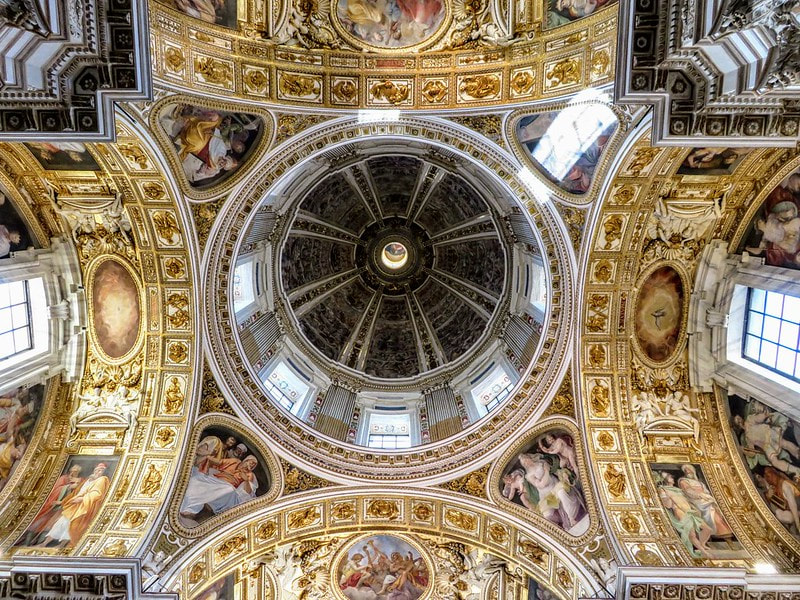 Dome interior, Cappella Sistina, Santa Maria Maggiore, Rome