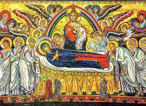 Dormition of the Virgin Mary, mosaic in the apse of Santa Maria Maggiore, Rome