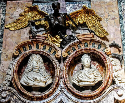 Funerary monuments, Cappella Rospigliosi-Pallavicini, church of San Francesco a Ripa, Rome