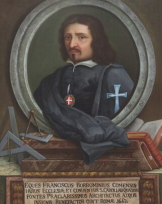 Portrait of Borromini, San Carlo alle Quattro Fontane, Rome