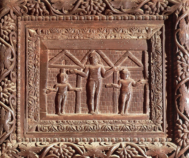 Relief of the Crucifixion of Christ, wooden door of Santa Sabina, Rome