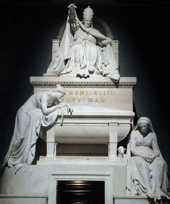 Funerary monument to Pope Clement XIV by Canova, Santi Apostoli, Rome