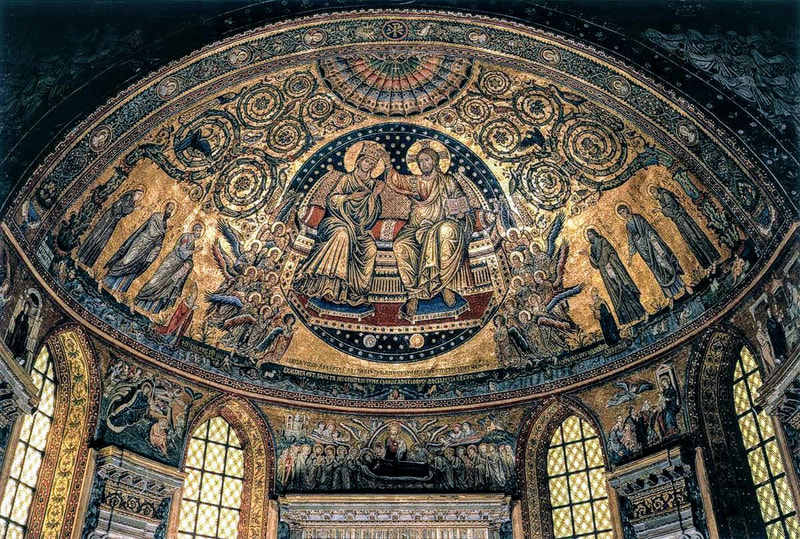 Mosaics, apse of Santa Maria in Trastevere, Rome