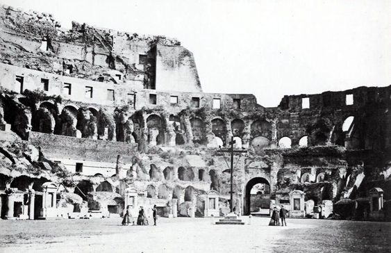 Old photograph of the Colosseum, Rome