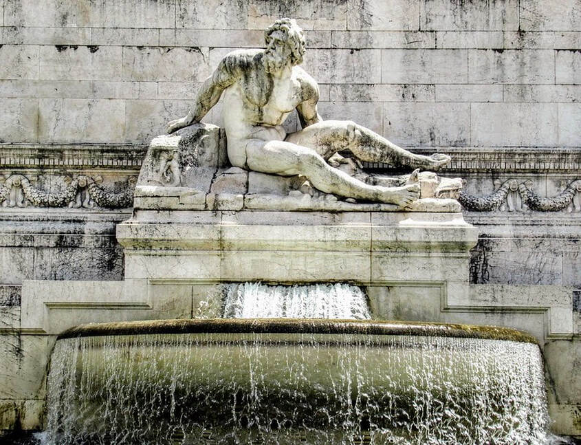 Fountain of the Tyrrhenian Sea by Pietro Canonica, the Vittoriano, Rome