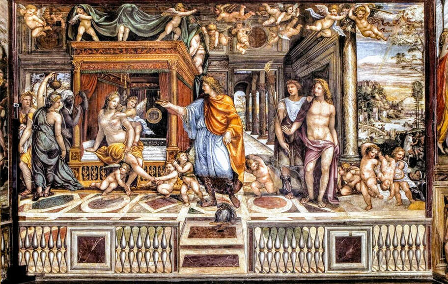 Fresco of the Wedding of Alexander and Roxana, Villa Farnesina, Rome