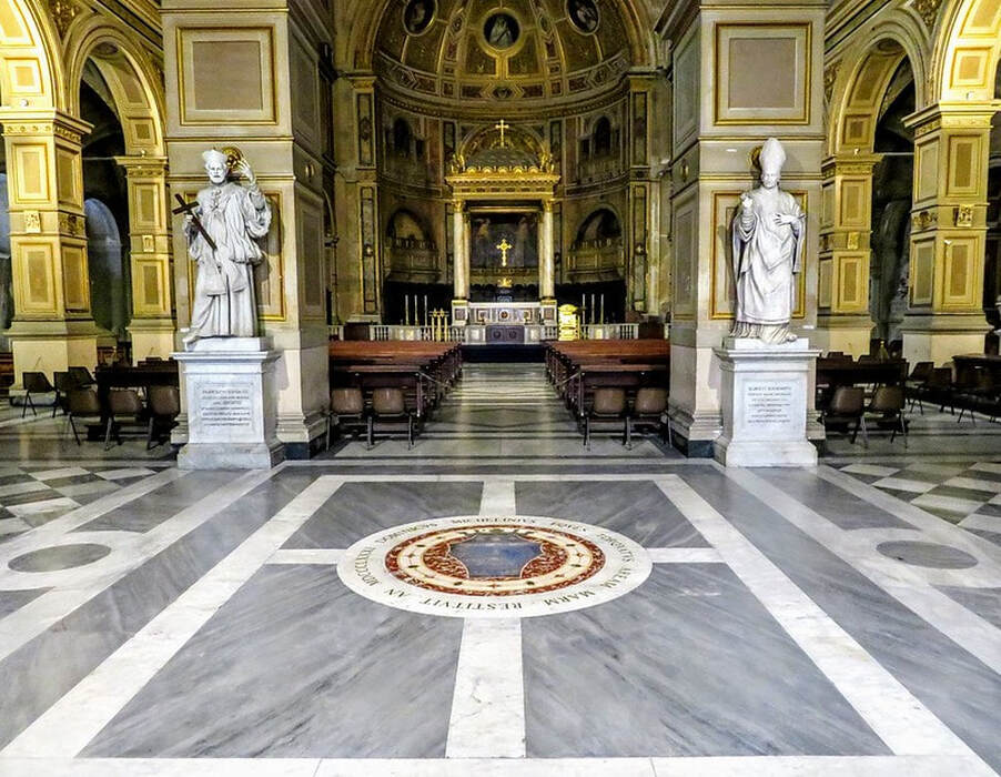 Interior, church of San Lorenzo in Damaso, Rome