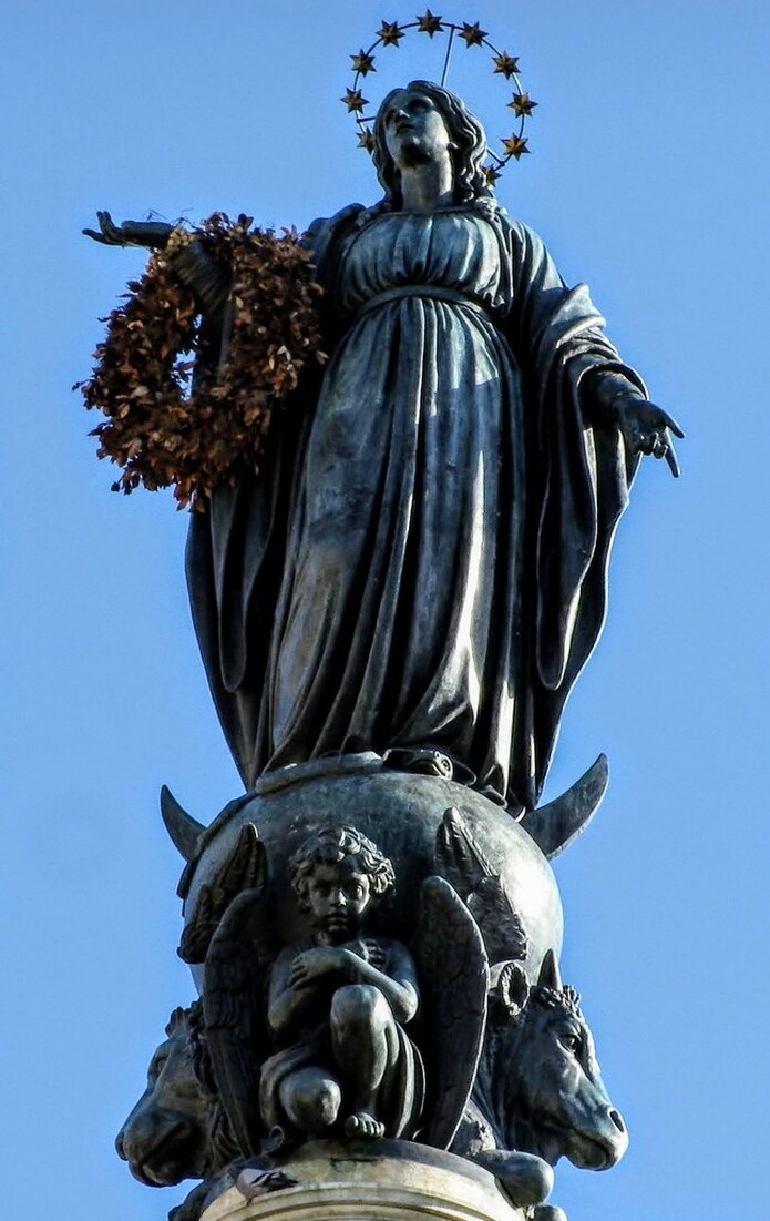 Bronze statue of the Virgin Mary, The Column of the Immaculate Conception, Rome