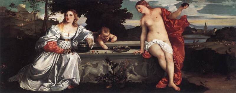 Sacred and Profane Love by Titian, Borghese Gallery, Rome