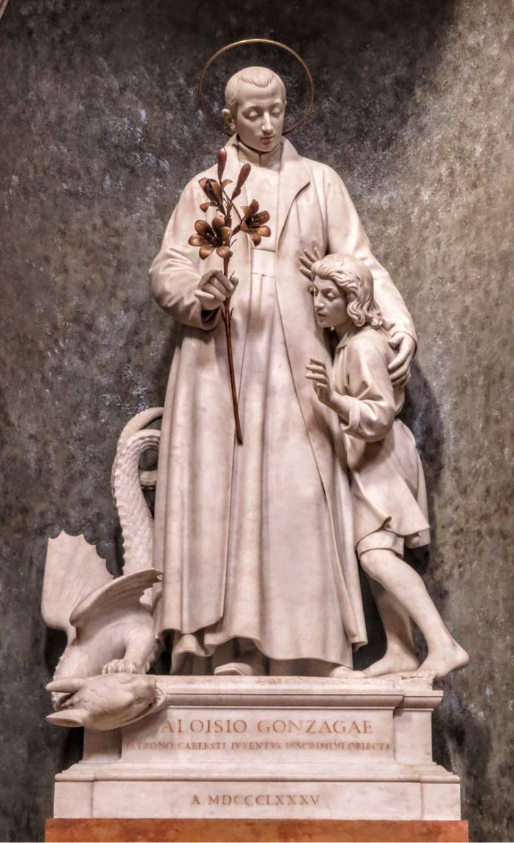 St Aloysius Gonzaga by Ignazio Jacometti, church of Santo Spirito in Sassia, Rome
