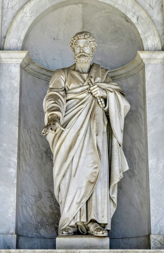 St Peter by Gregorio Zappalà (1833-1908), church of San Paolo fuori le Mura, Rome