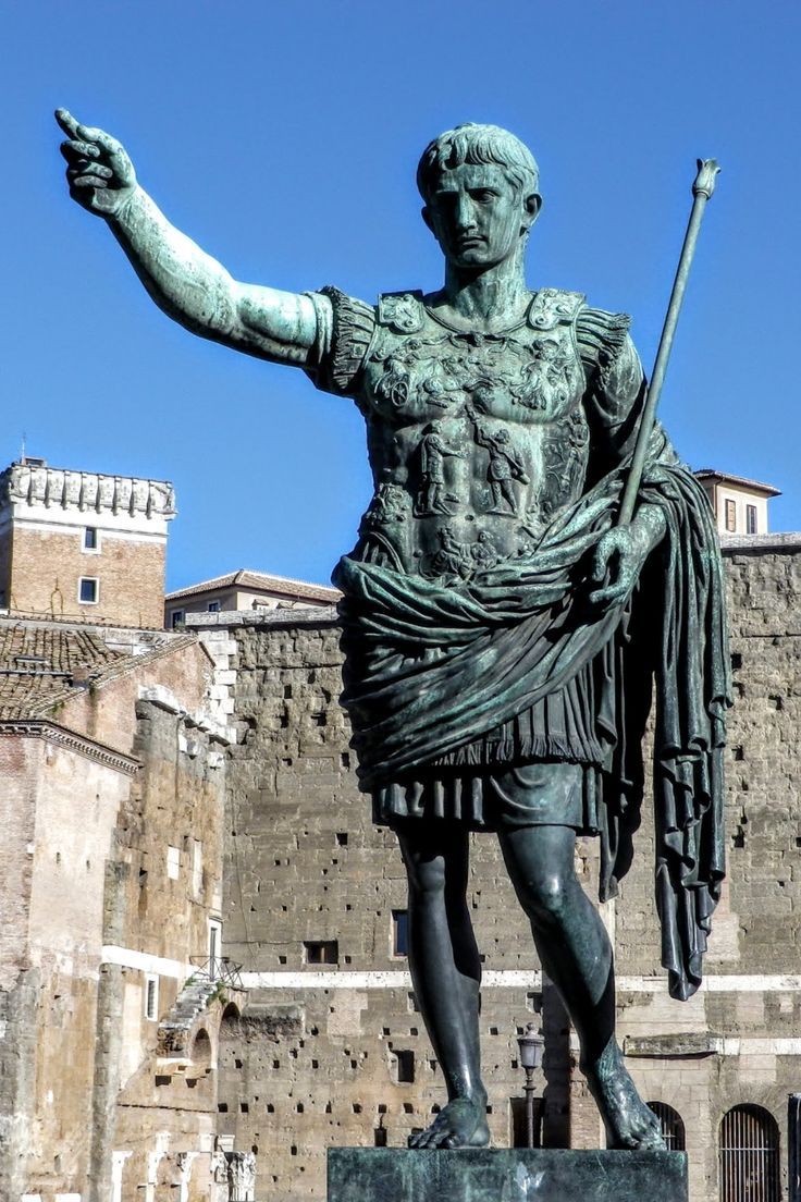 Bronze Statue of Emperor Augustus, Via dei Fori Imperiali, Rome