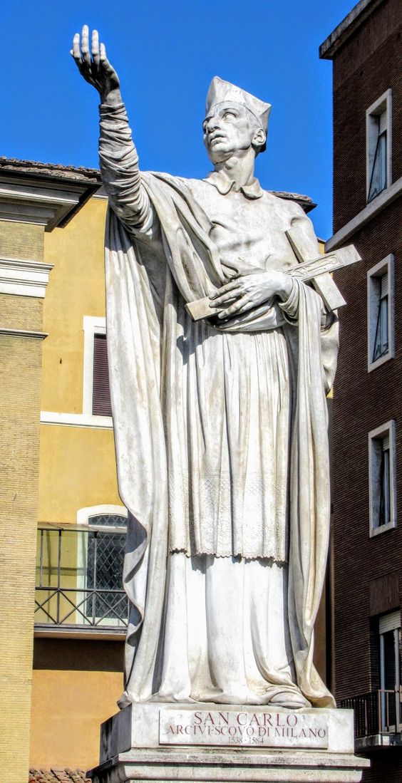 Statue of St Charles Borromeo by Attilio Selva (1888-1970), Piazzale Augusto Imperatore, Rome
