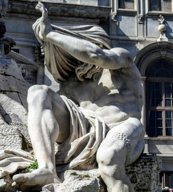 Statue of the River Nile, Fountain of the Four Rivers, Piazza Navona, Rome