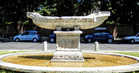 The Fontana della Navicella (Fountain of the Small Ship), Rome