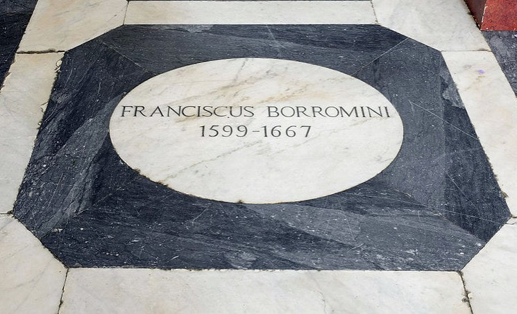 Commemorative inscription to Francesco Borromini, San Giovanni dei Fiorentini, RomePicture