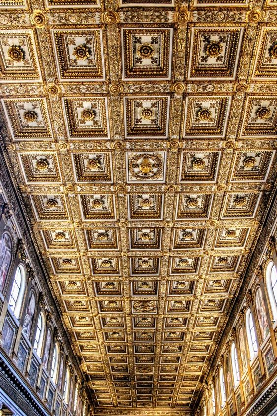15th century gilded wooden ceiling, Santa Maria Maggiore, Rome