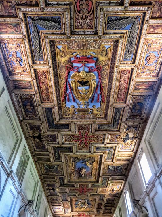 17th century wooden ceiling, church of San Sebastiano fuori le Mura, Rome