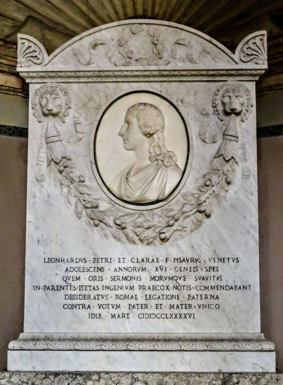 18th century funerary monument to Leonardo Pesaro by Antonio Canova, church of San Marco, Rome
