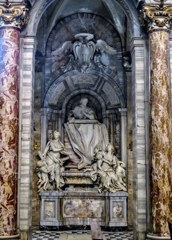 18th century funerary monument to Luigi Prioli, church of San Marco, Rome