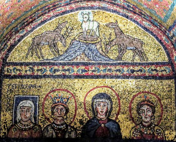 9th century mosaic, chapel of San Zenone, church of Santa Prassede, Rome