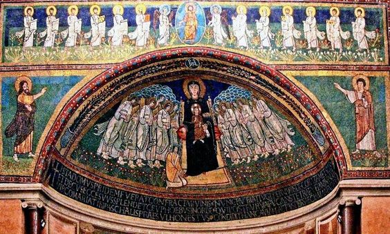 9th century mosaics, church of Santa Maria in Domnica, Rome