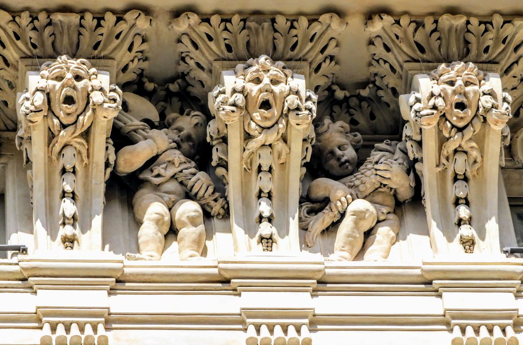 A detail of the cornice of Palazzo Mancini Salviati, Rome
