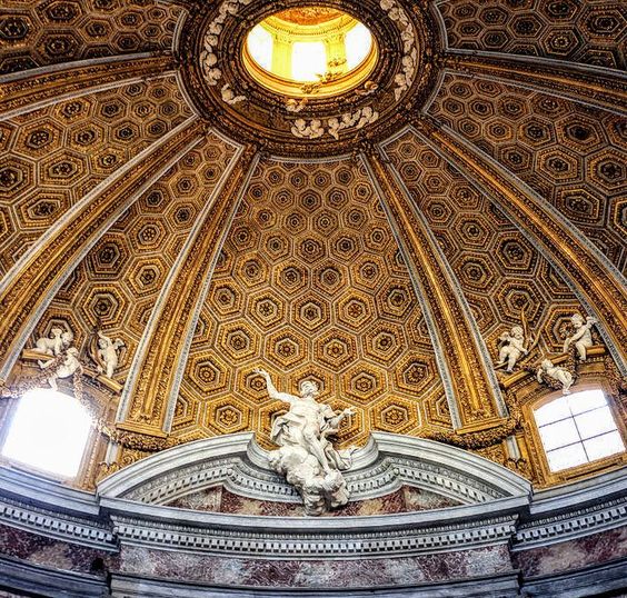 A detail of the cupola, church of Sant' Andrea del Quirinale, Rome