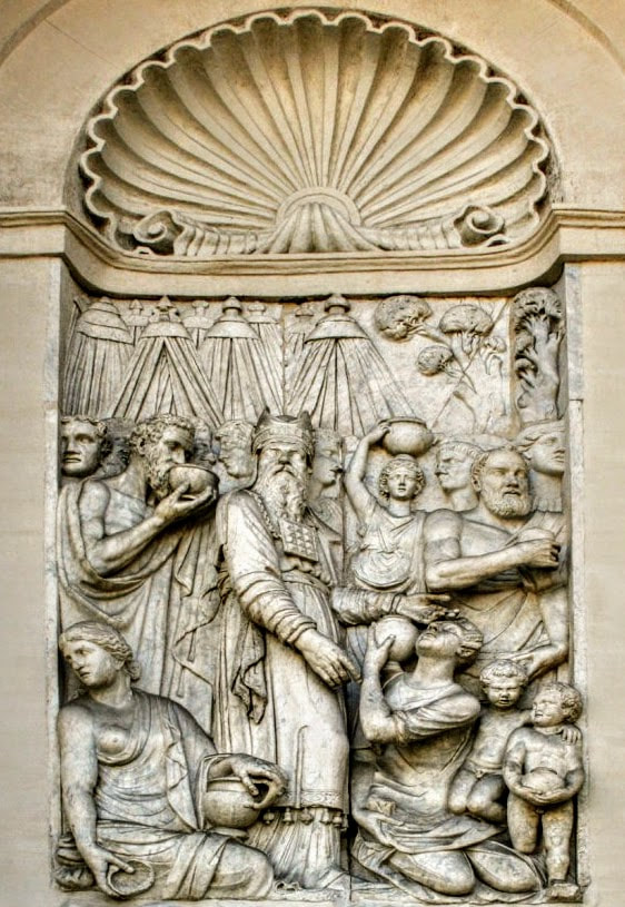 Aaron Leading the Israelites to Water, bas-relief by Giambattista della Porta, Fountain of Moses, Rome