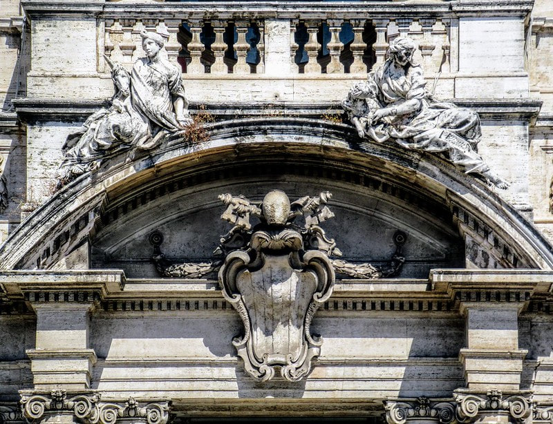 Allegorical Statues of Humility and Charity, facade of Santa Maria Maggiore, Rome