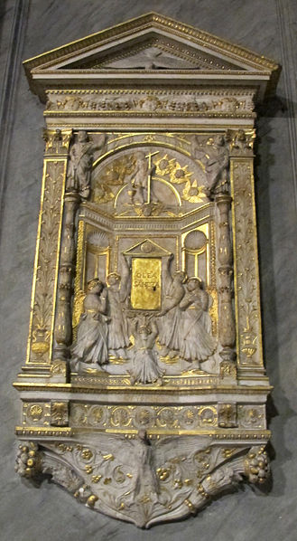 Ambry by Mino da Fiesole, church of Santa Maria in Trastevere, Rome