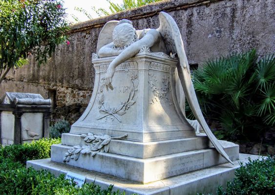 Angel of Grief by William Wetmore Story, Protestant Cemetery, Rome