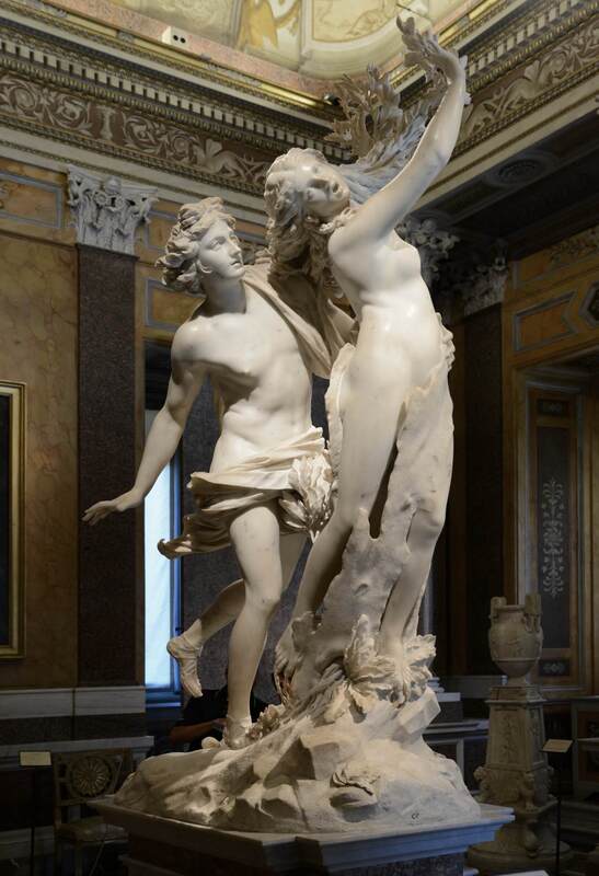 Apollo and Daphne by Gian Lorenzo Bernini, Borghese Gallery,  Rome