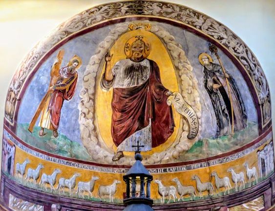 Apse fresco, church of San Saba, Rome