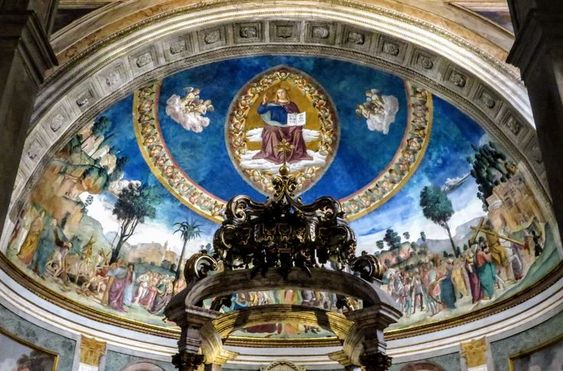 Apse fresco, church of Santa Croce in Gerusalemme, Rome
