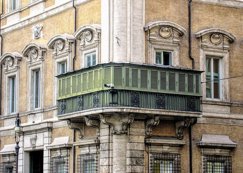 Balcony, Palazzo Bonaparte, Rome