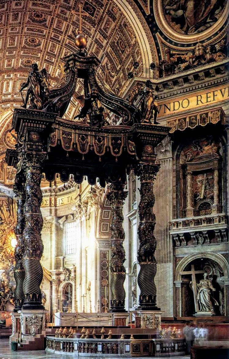 The Baldachin by Gian Lorenzo Bernini, St Peter's Basilica, Rome