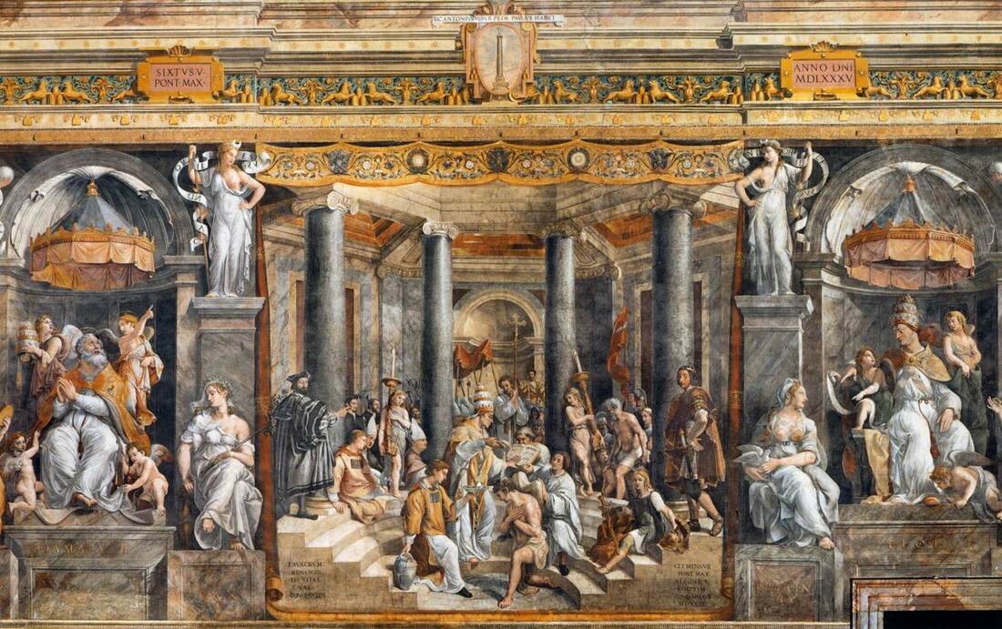 Baptism of Constantine, Sala di Costantino, Vatican Museums, Rome