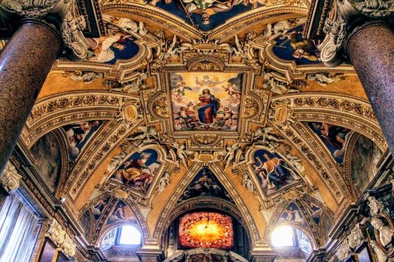 Baptistery vault with fresoces by il Passignano, Santa Maria Maggiore, Rome