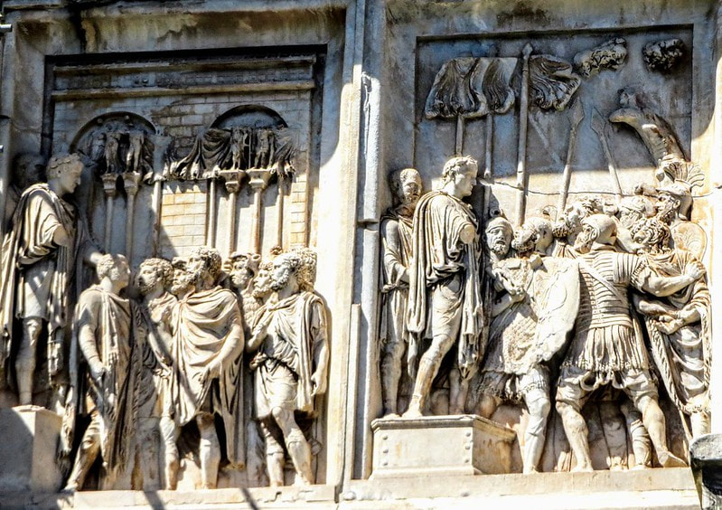 Bas-relief, Arch of Constantine, Rome