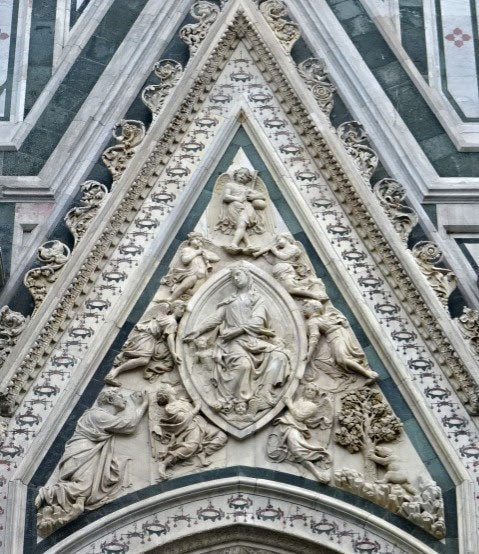 Bas-relief by Nanni di Banco, Porta della Mandorla, Florence