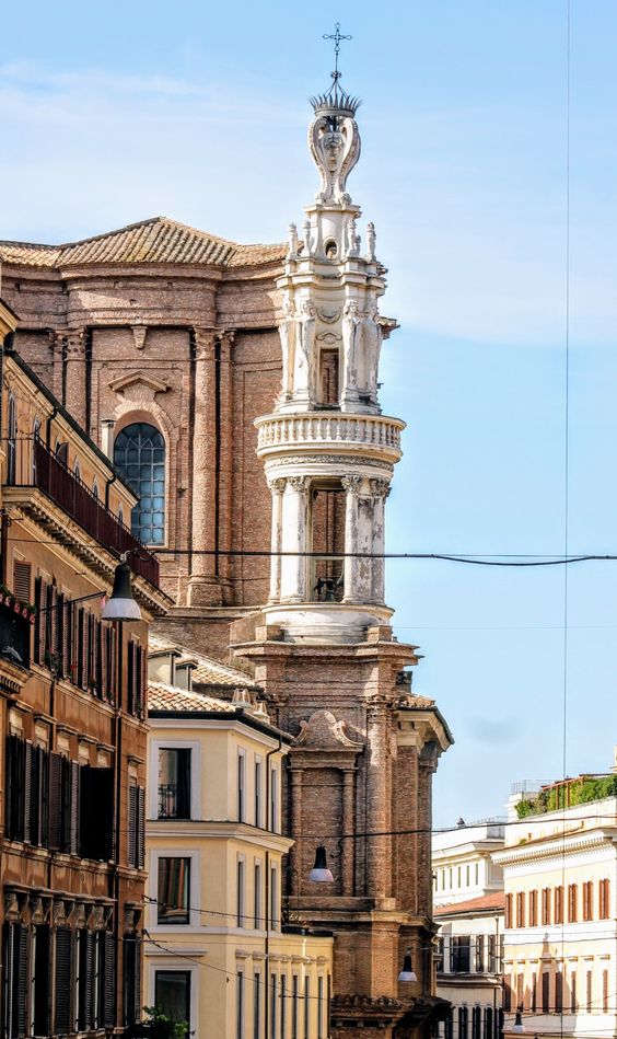 Bell-tower of the church of Sant' Andrea delle Fratte, Rome