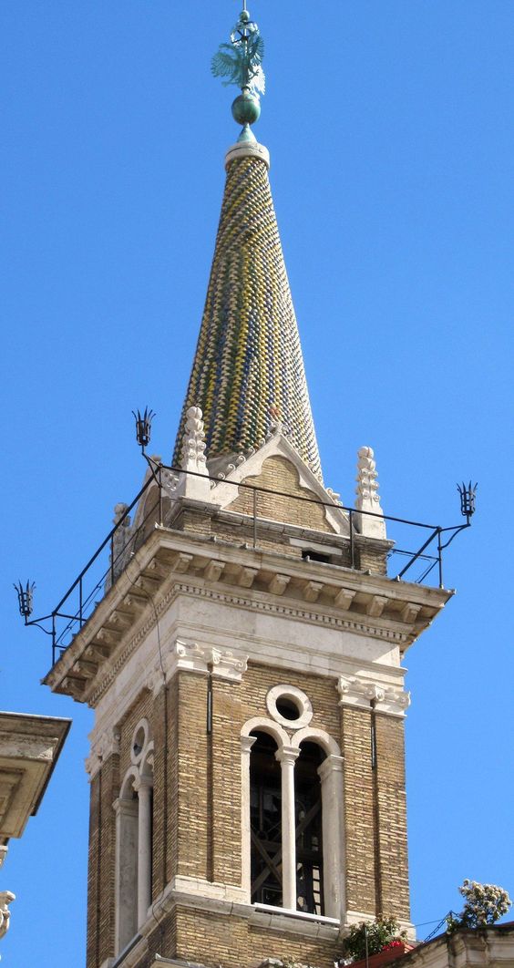 Bell tower of the church of Santa Maria dell' Anima, Rome