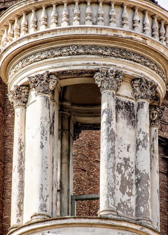 Borromini's bell tower, church of Sant' Andrea delle Fratte, Rome