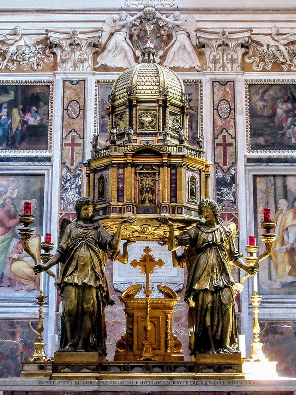 Bronze tabernacle, Cappella Sistina, Santa Maria Maggiore, Rome